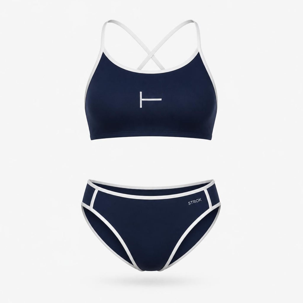 Bikini Mujer Espalda Cruzada Azul Marino | STROK (S)